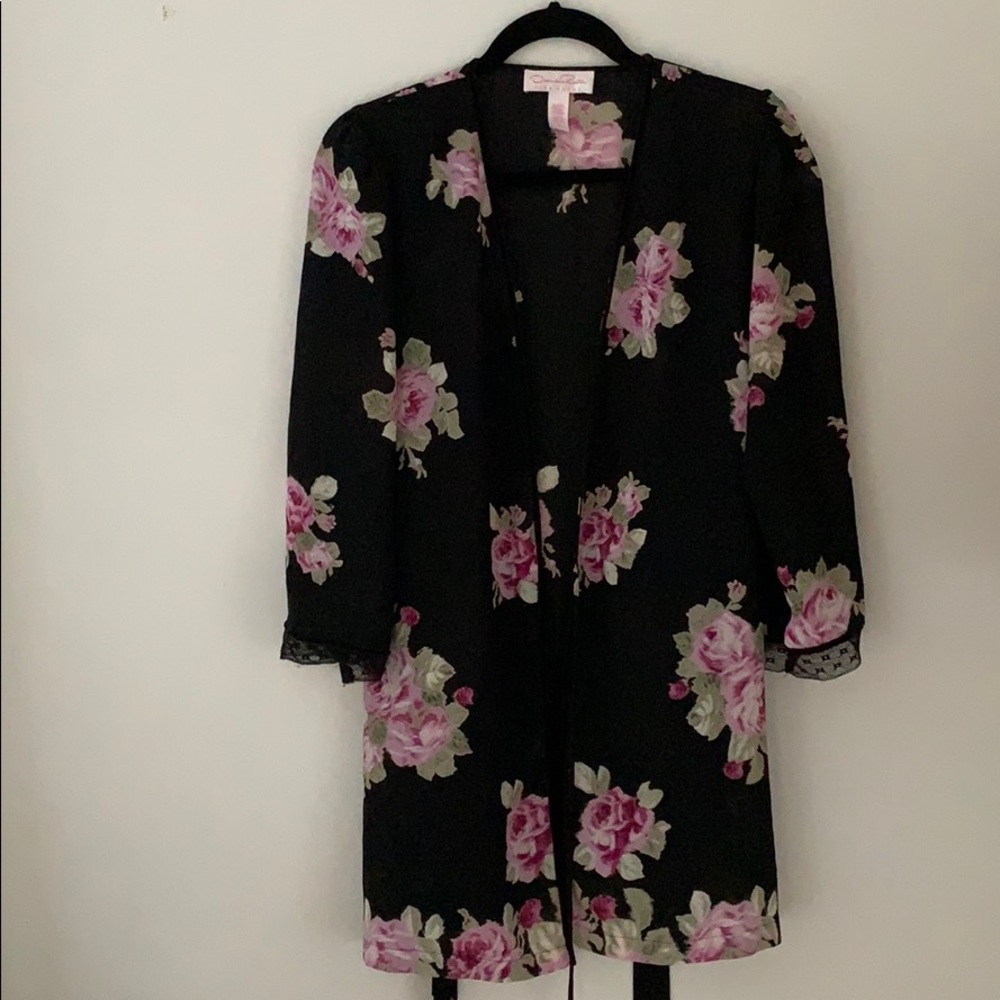 Oscar de la Renta pink label floral robe